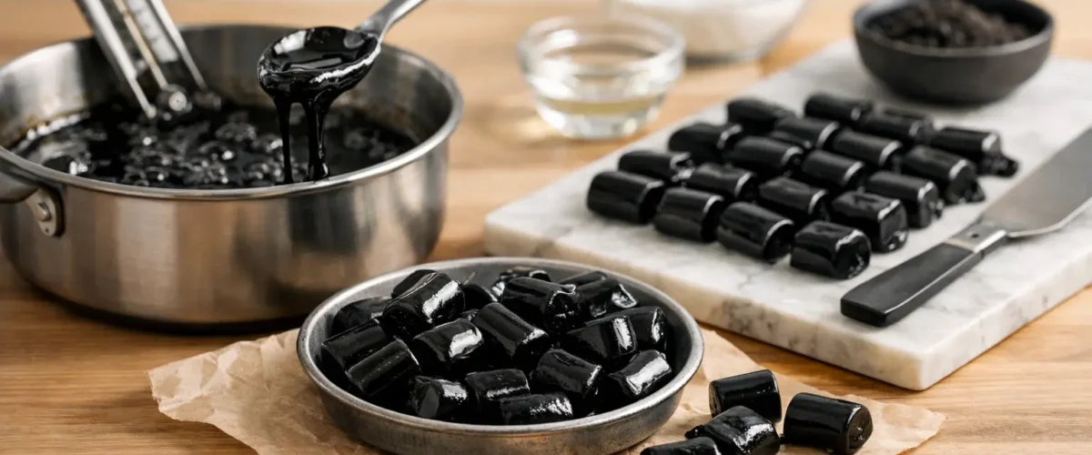Opskrift på lakridsbolsjer, der lykkes hjemme