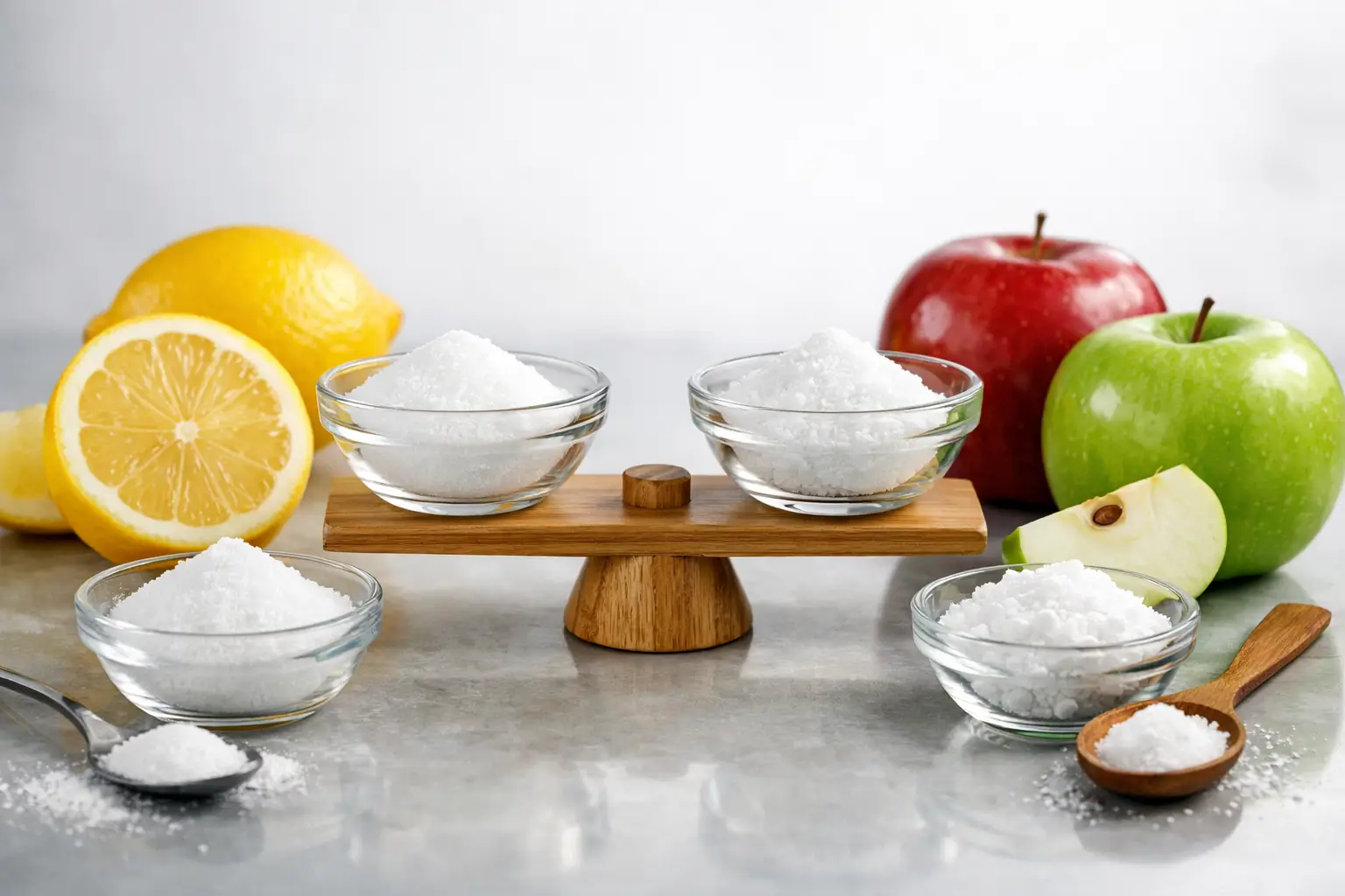 Citronsyre vs æblesyre - hvad skal du vælge?