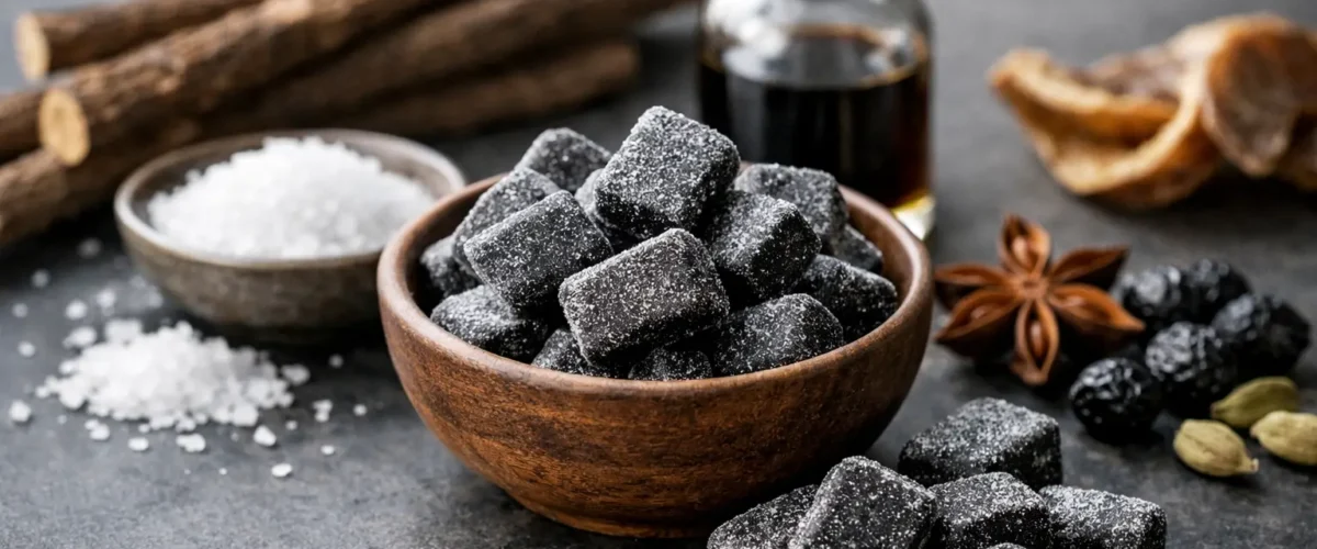 Eksempel på saltlakrids med aroma