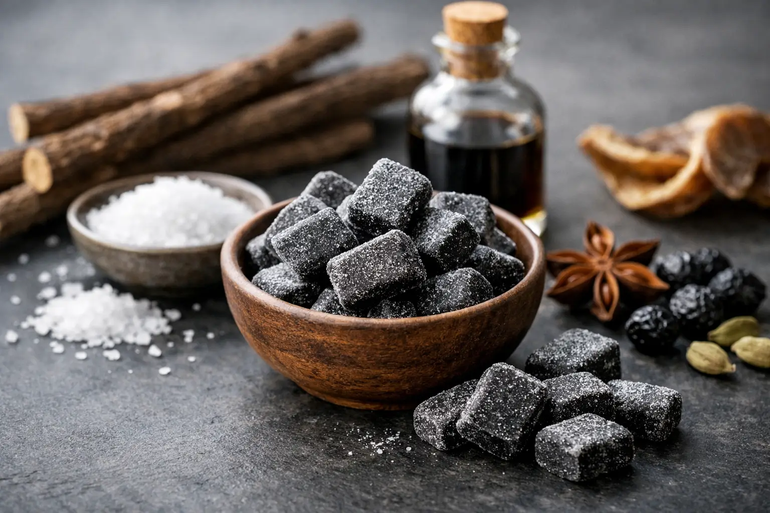 Eksempel på saltlakrids med aroma