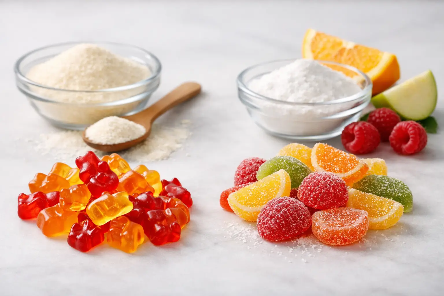 Gelatine eller pektin vingummi?