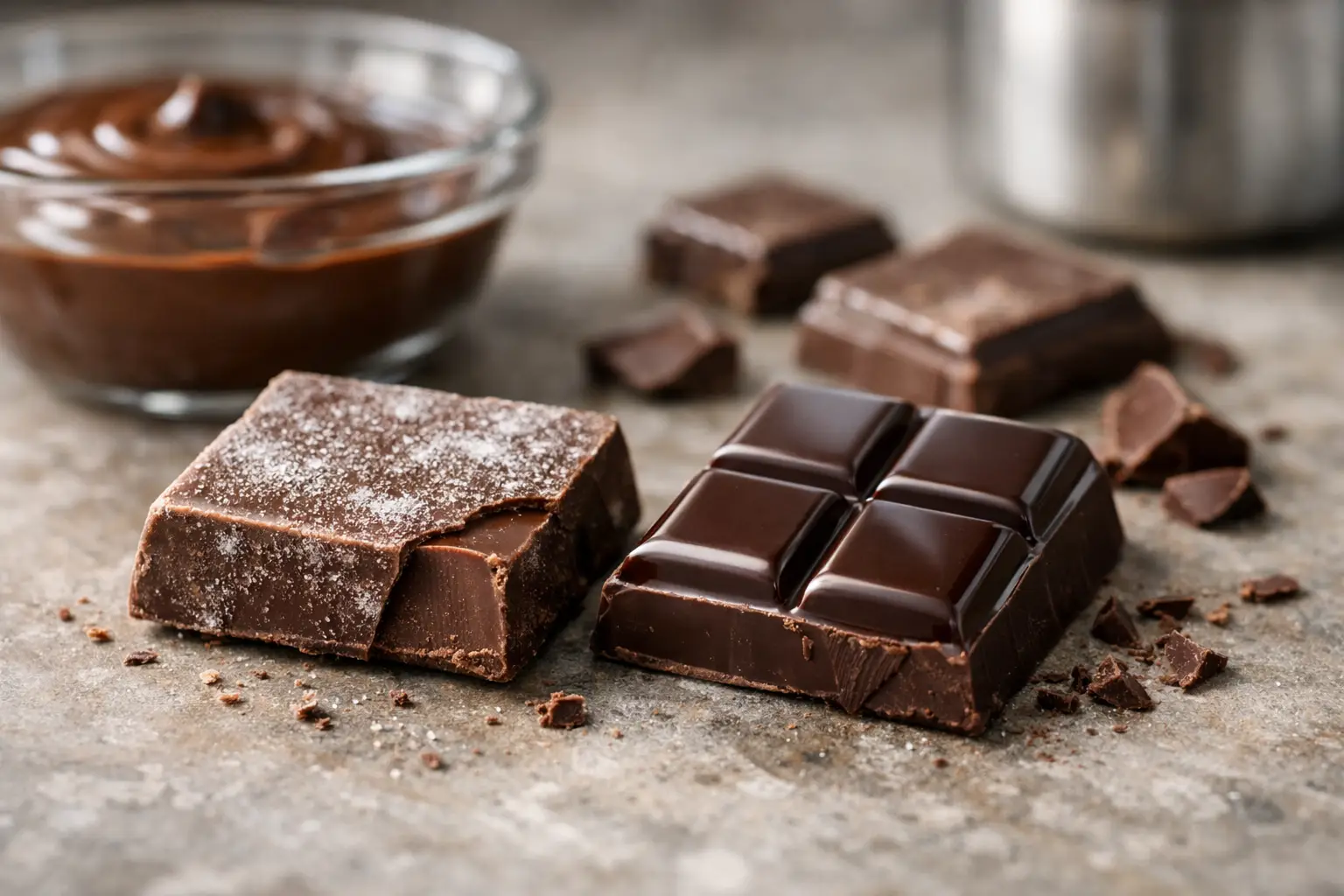 Hvordan undgår man sukkerblomstring i chokolade?