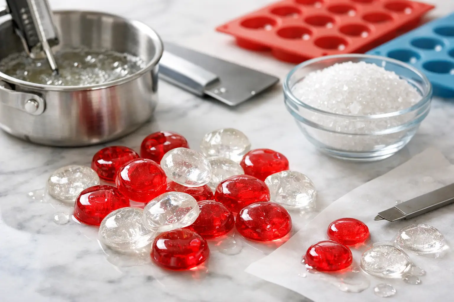 Lav klare bolsjer med isomalt uden problemer