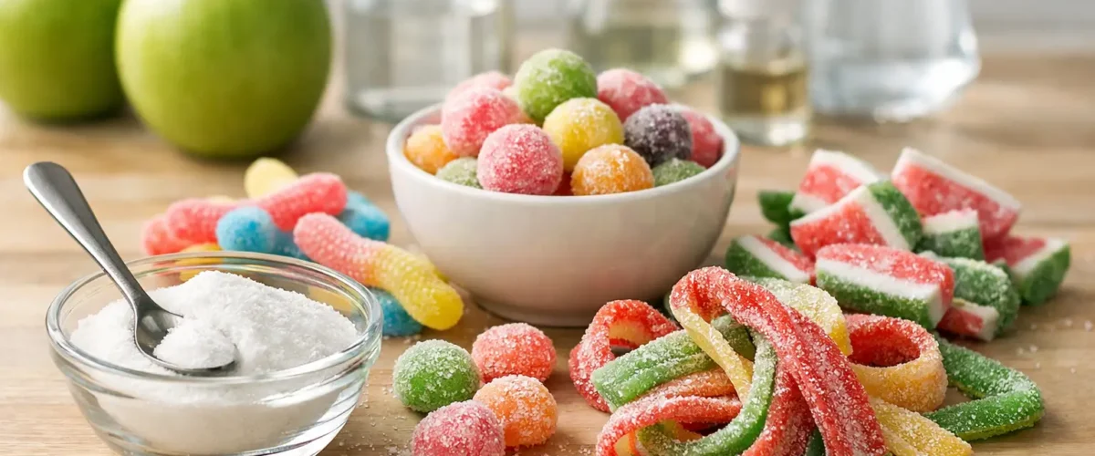 Lav surt slik med æblesyre hjemme