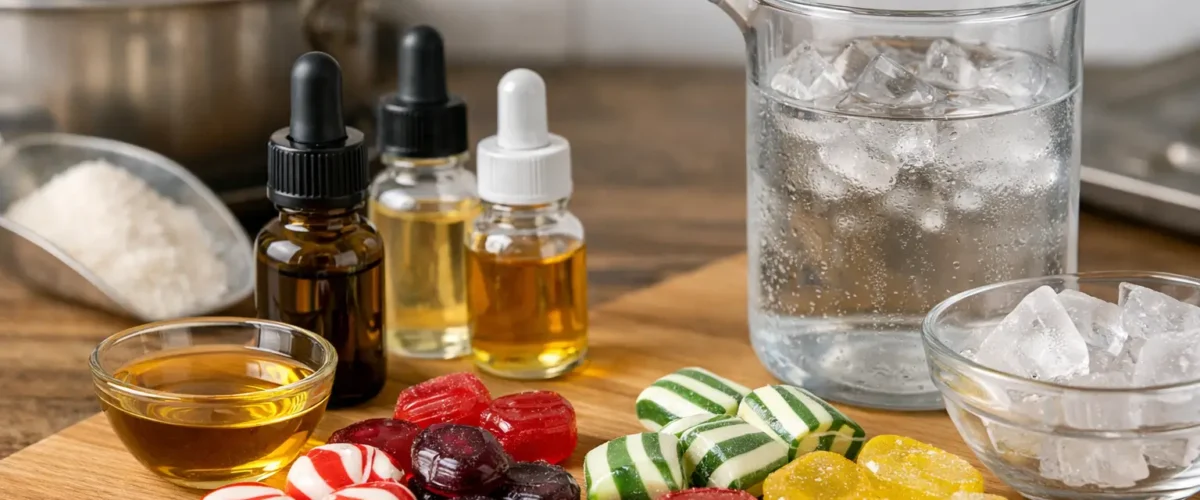 Aroma olie eller vandbaseret til bolsjer?