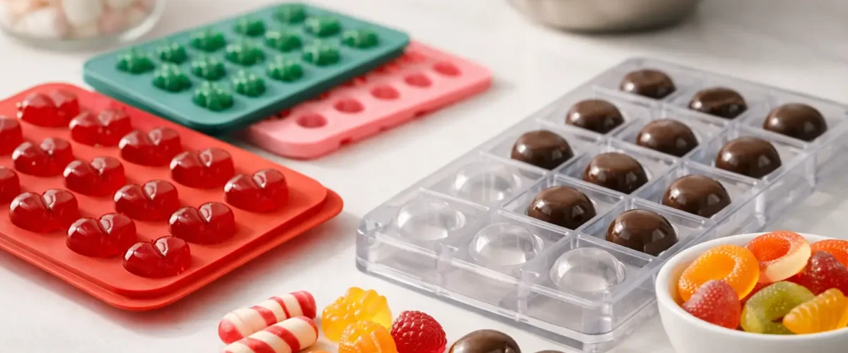 Silikoneform eller hård plast til hjemmelavet slik