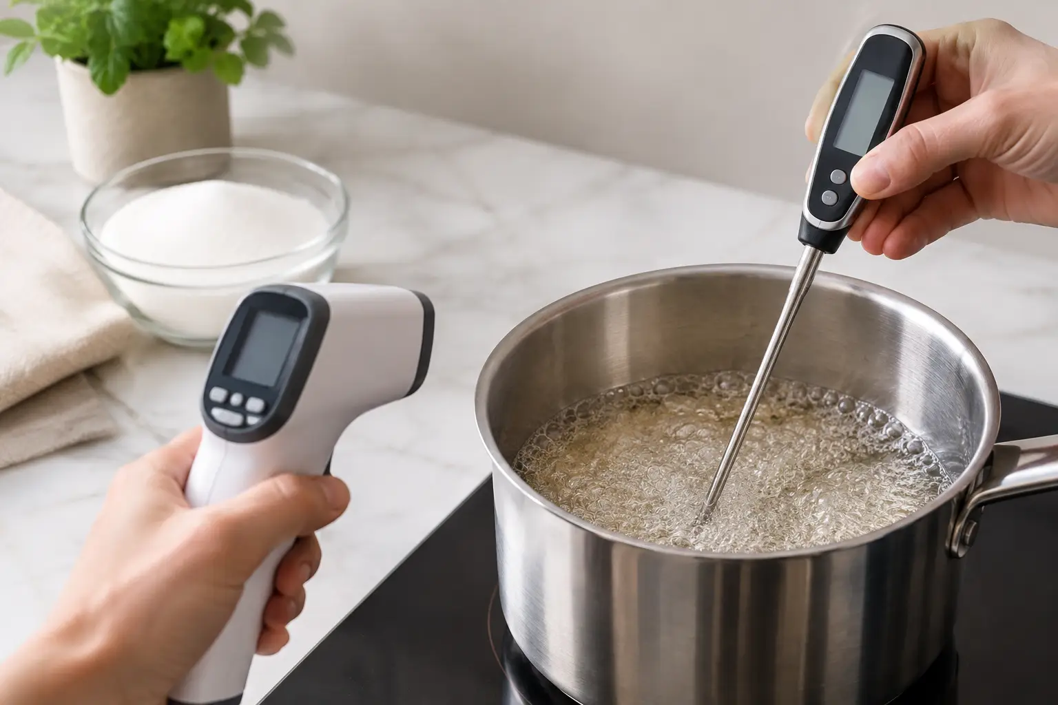 Sukkertermometer eller infrarødt termometer?